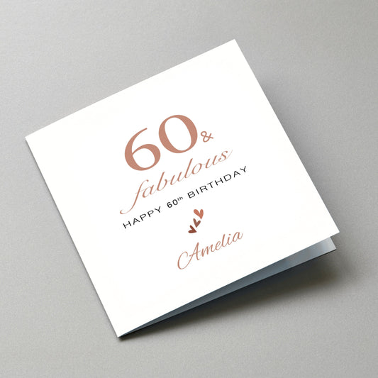 Personalised 60th Birthday Card