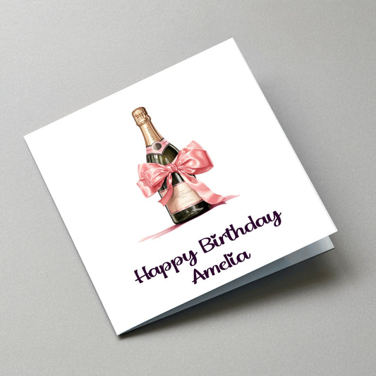 Watercolour Birthday Card - Angled Card View