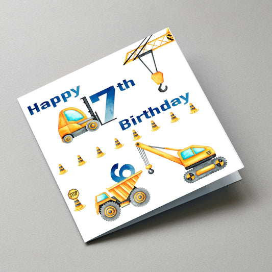 Happy 7th Birthday Card for Kids - Angled Card View