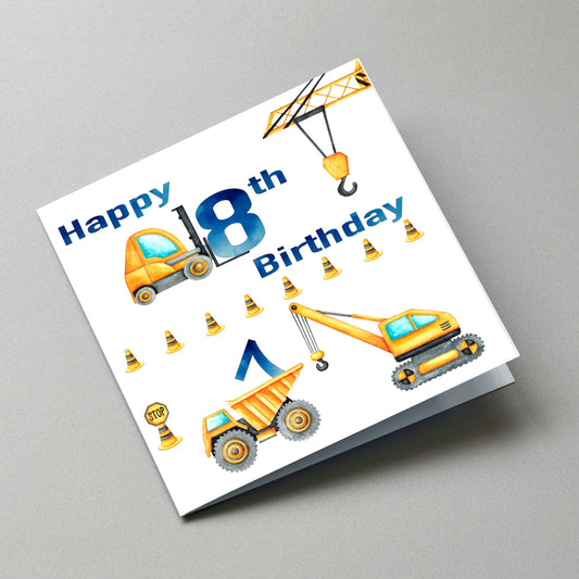 Happy 8th Birthday Card for Kids - Angled Card View