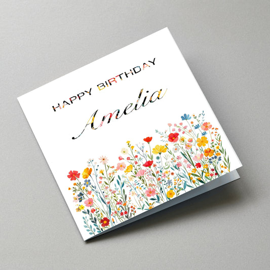 Personalized Birthday Card - Angled Card View