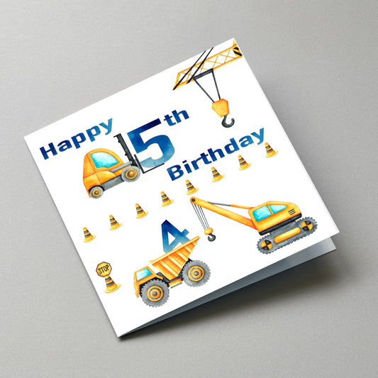 Happy 5th Birthday Card for Kids - Angled Card View