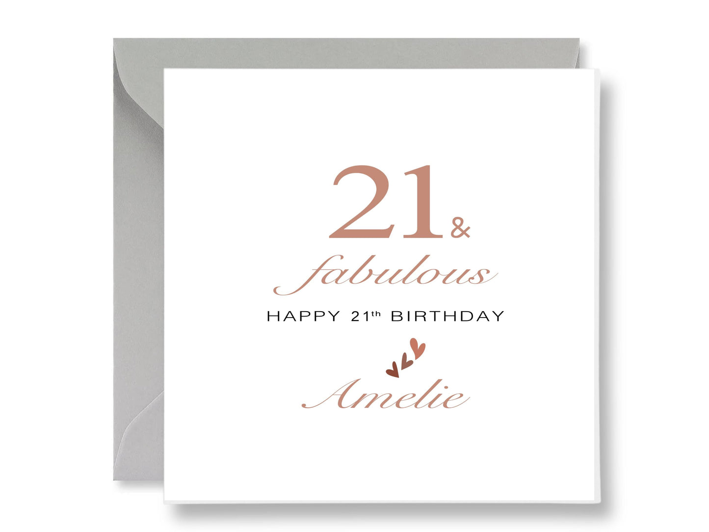 Personalised 21th Birthday Card