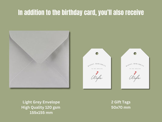 Happy Birthday Wife Card