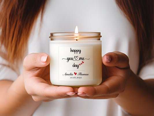 Happy You and Me Day Bundle - Wine Label, Candle Label, Greeting Card