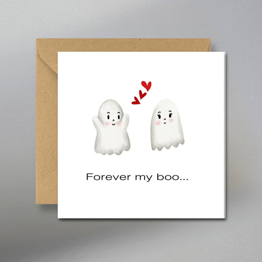 Forever My Boo Card - Main Front View with Kraft Envelope
