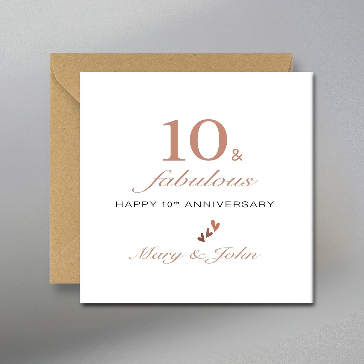 10th Anniversary Card - Main View