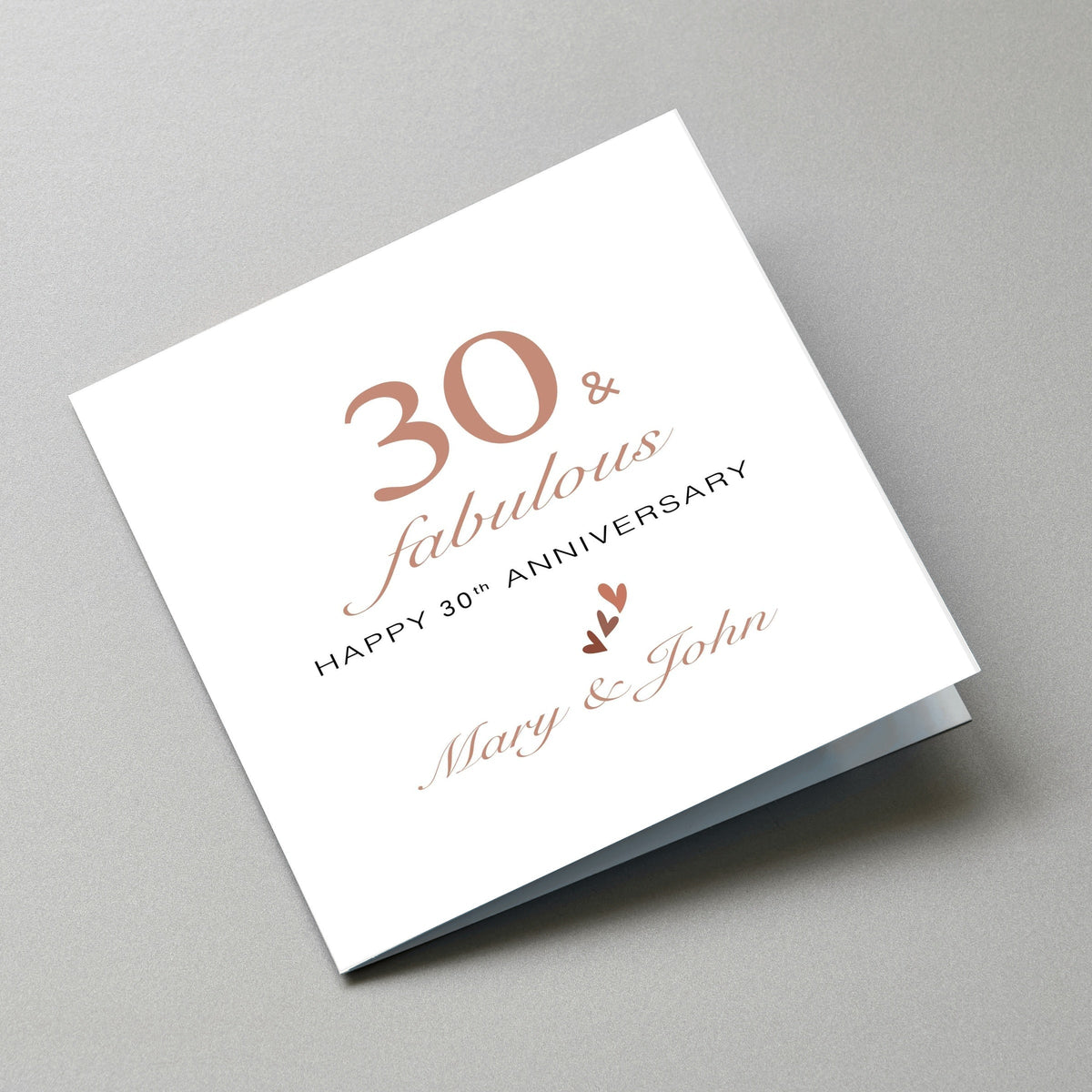 30th Anniversary Card - Angled View