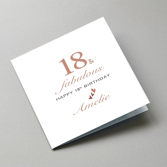 18th Birthday Card - Angled View