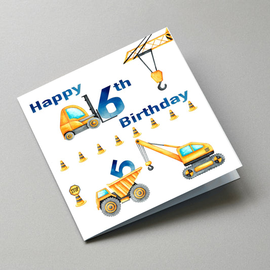 Happy 6th Birthday Card for Kids - Angled Card View