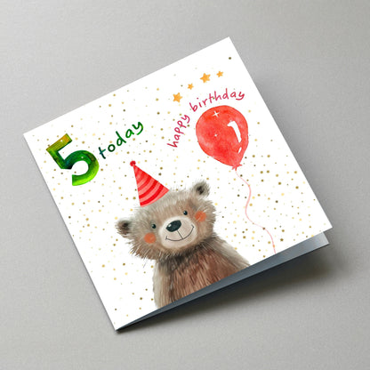 5 Today Birthday Card - Angled View