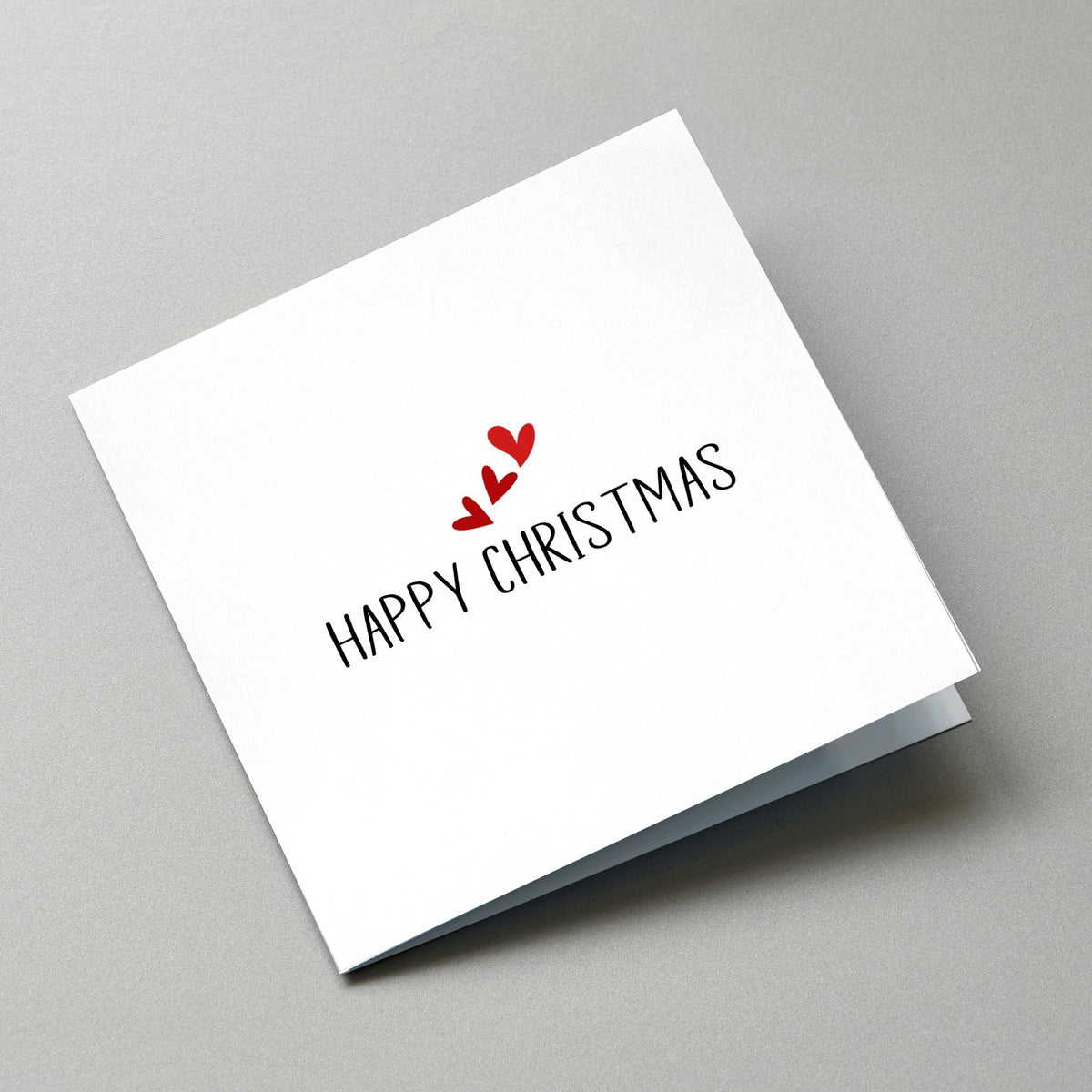 Happy Christmas Card, Gift for Xmas, Festive Greeting Card - Angled Card View