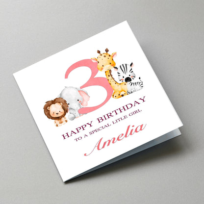 3rd Birthday Card - Angled View