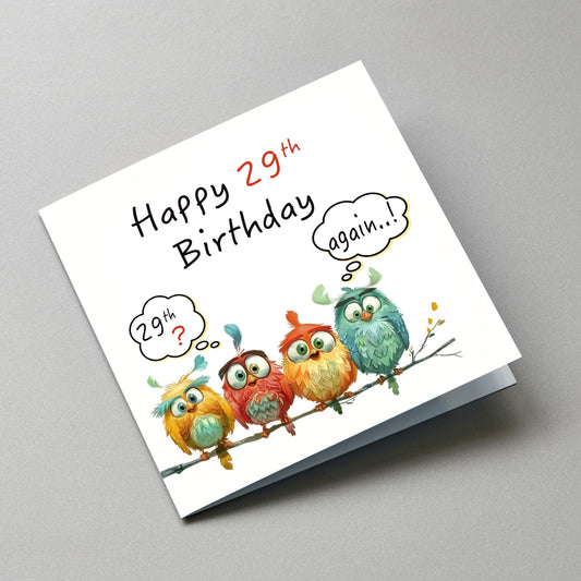 Forever 29 Funny Birthday Card