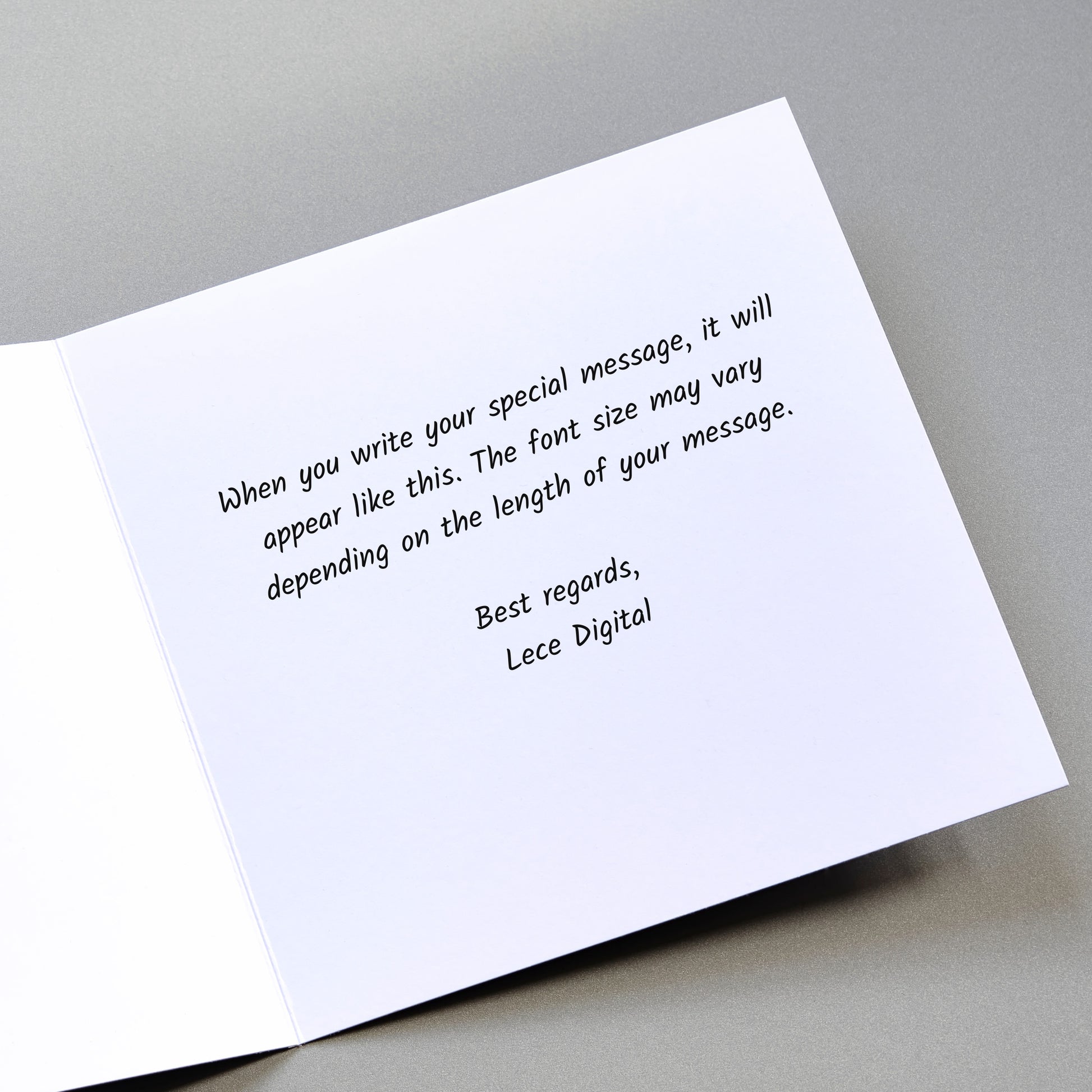 Forever My Boo Card - Inside Printed Message Option