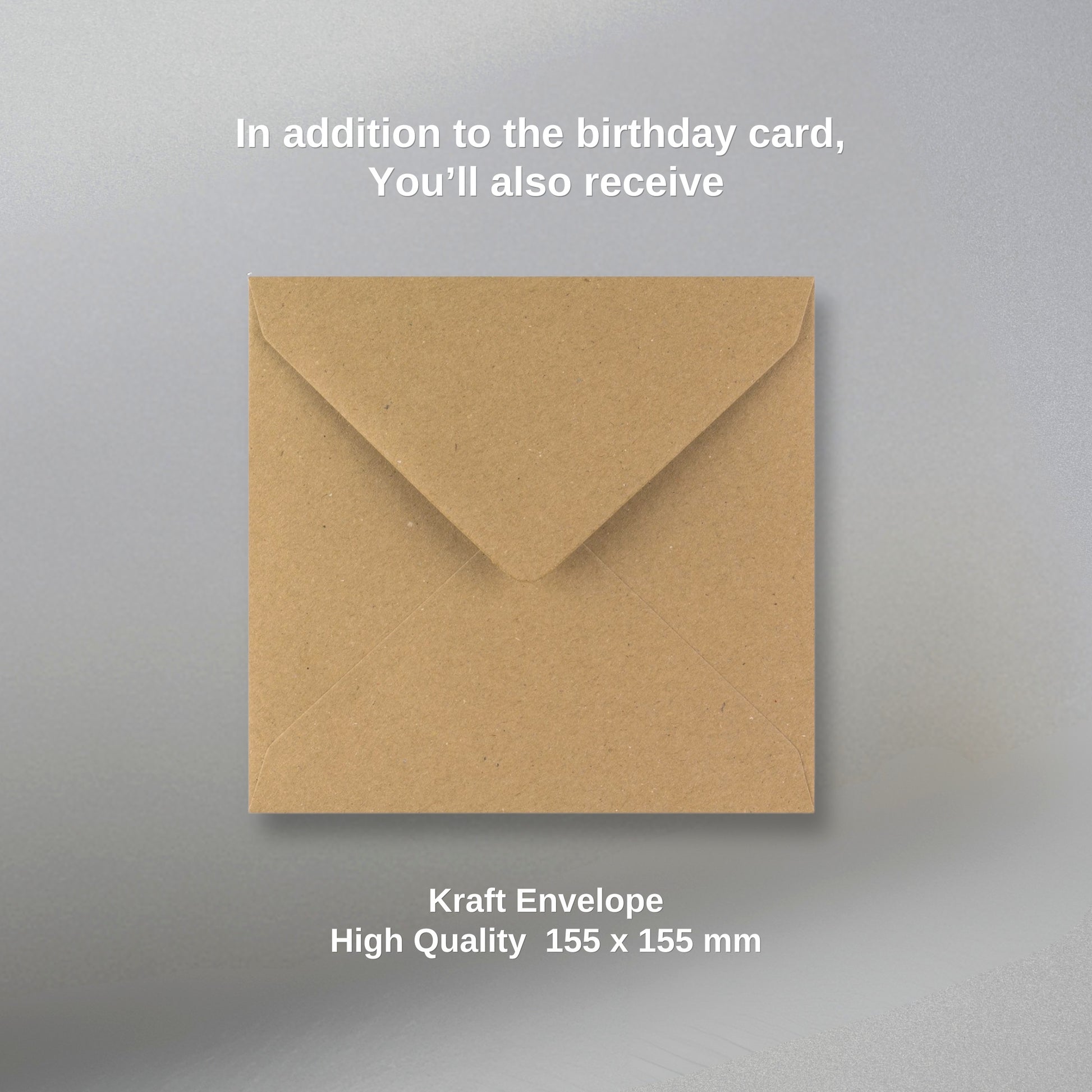Forever My Boo Card - High Quality Kraft Envelope 155x155 mm