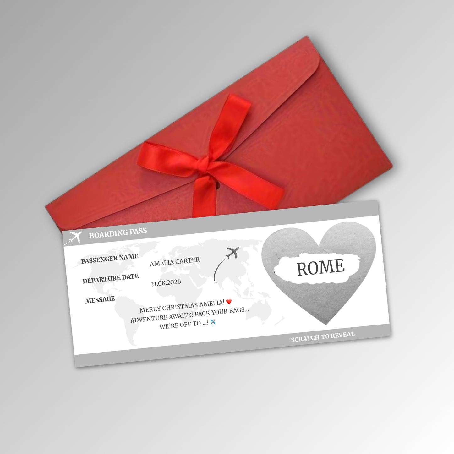 Personalised Boarding Pass Card