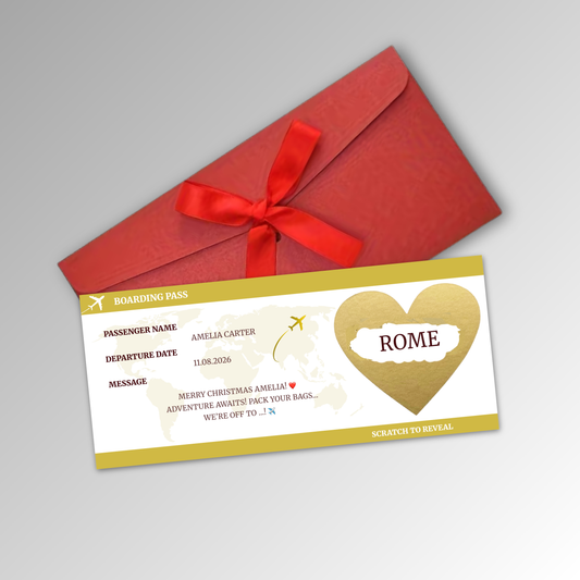 Personalised Boarding Pass Card
