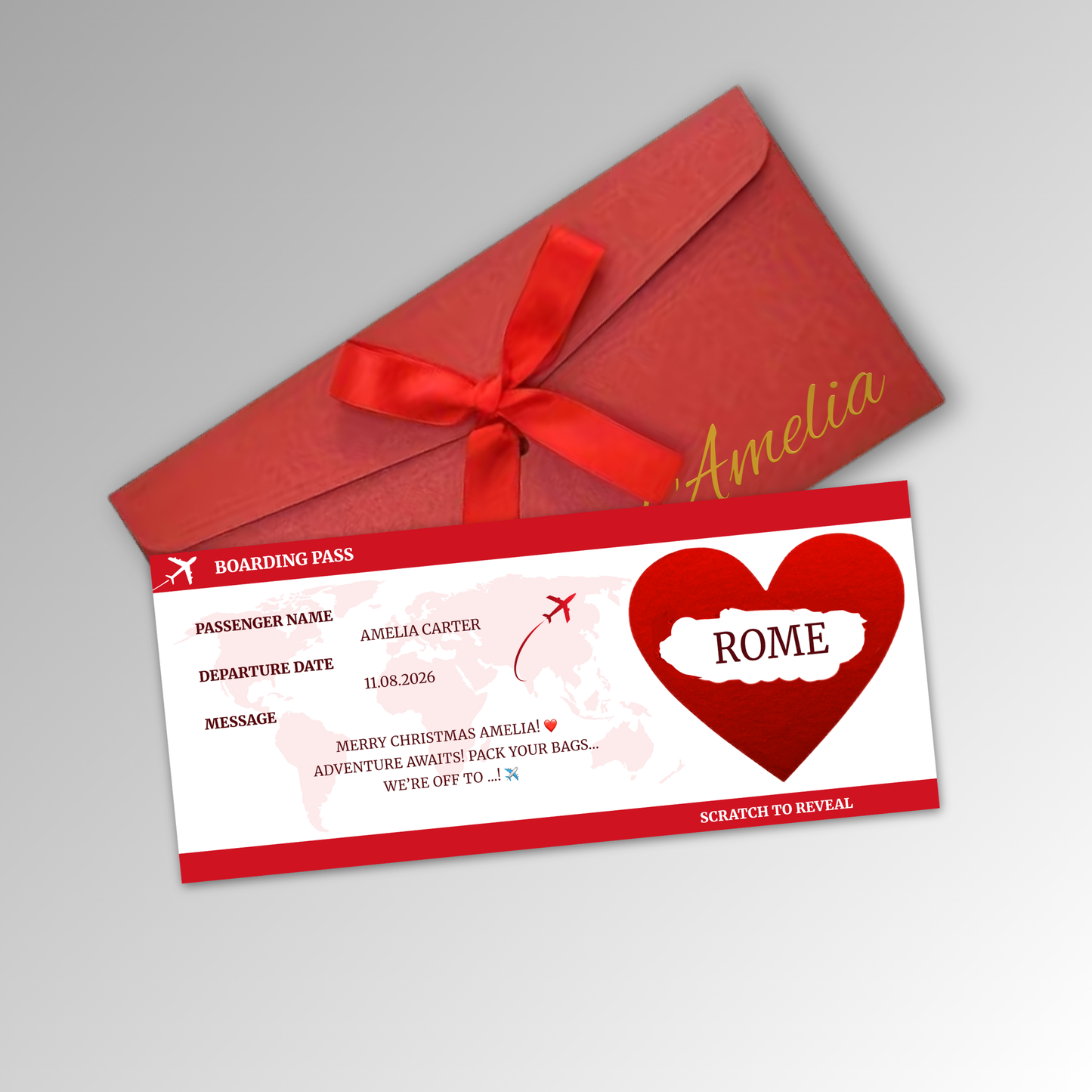Personalised Boarding Pass Card