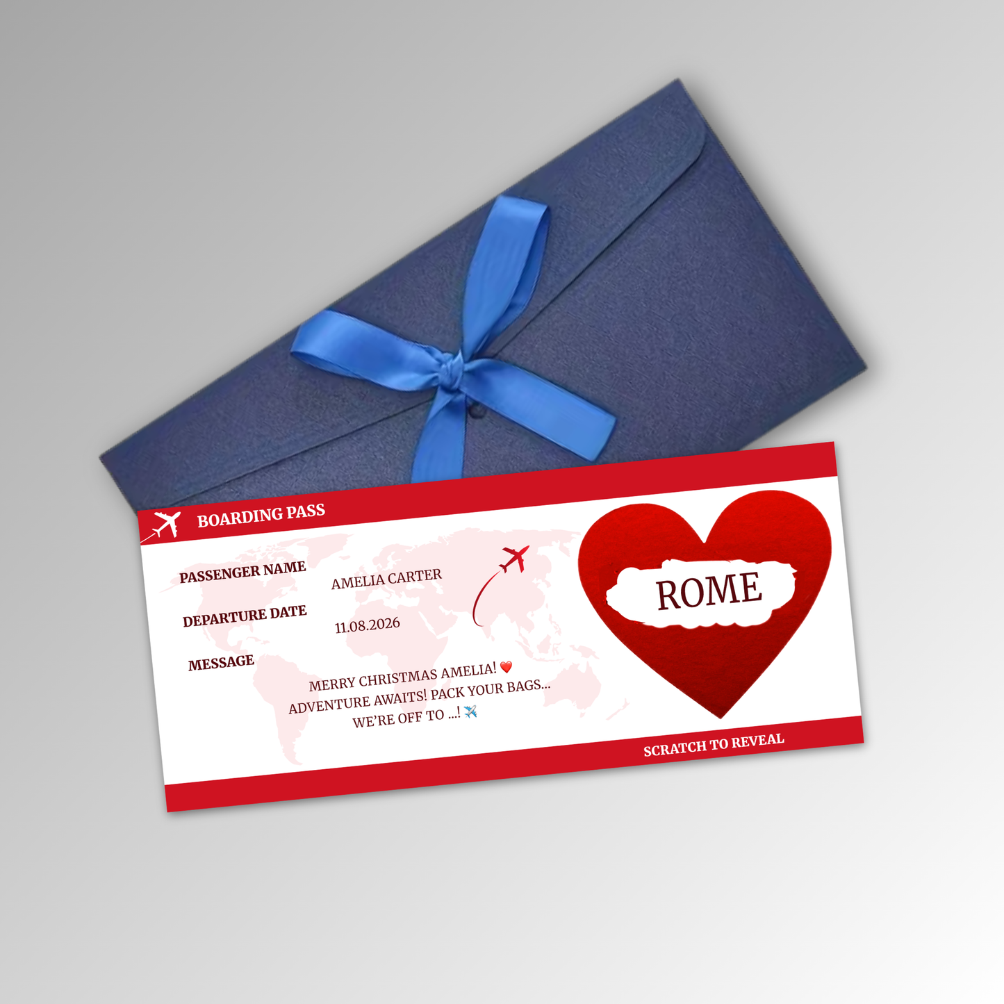 Personalised Boarding Pass Card