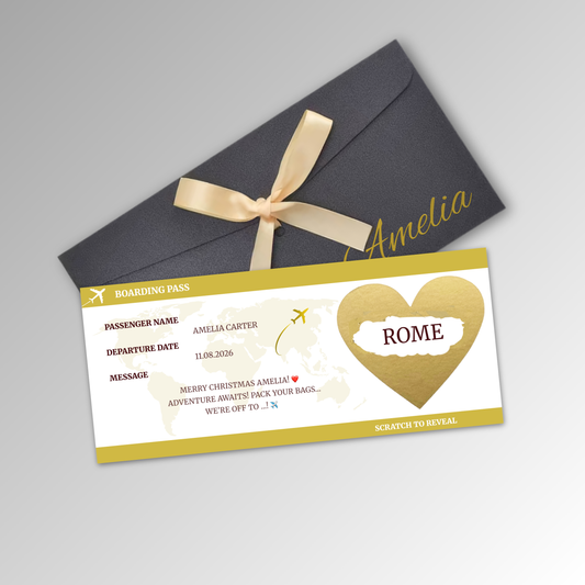 Personalised Boarding Pass Card