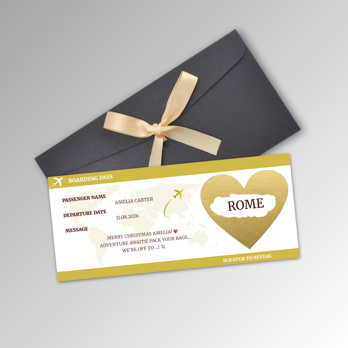 Personalised Boarding Pass Card