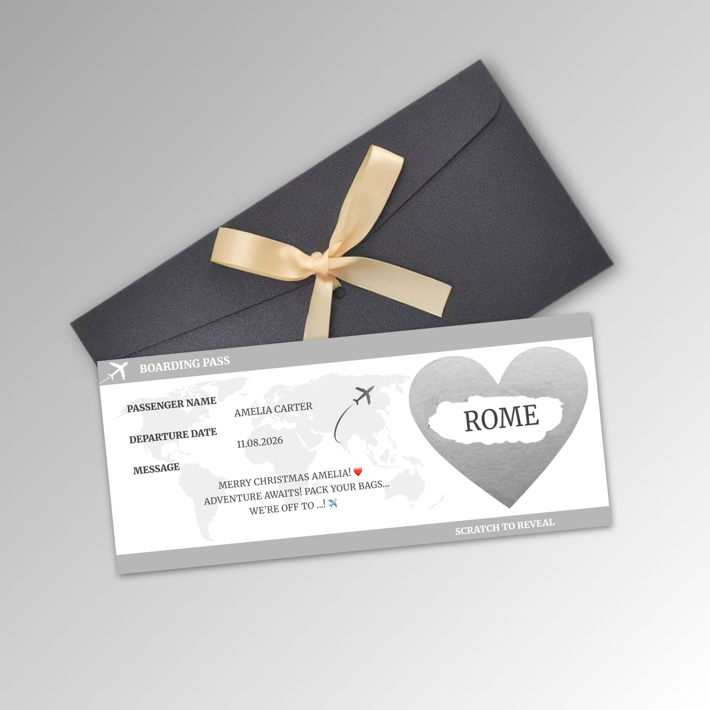 Personalised Boarding Pass Card