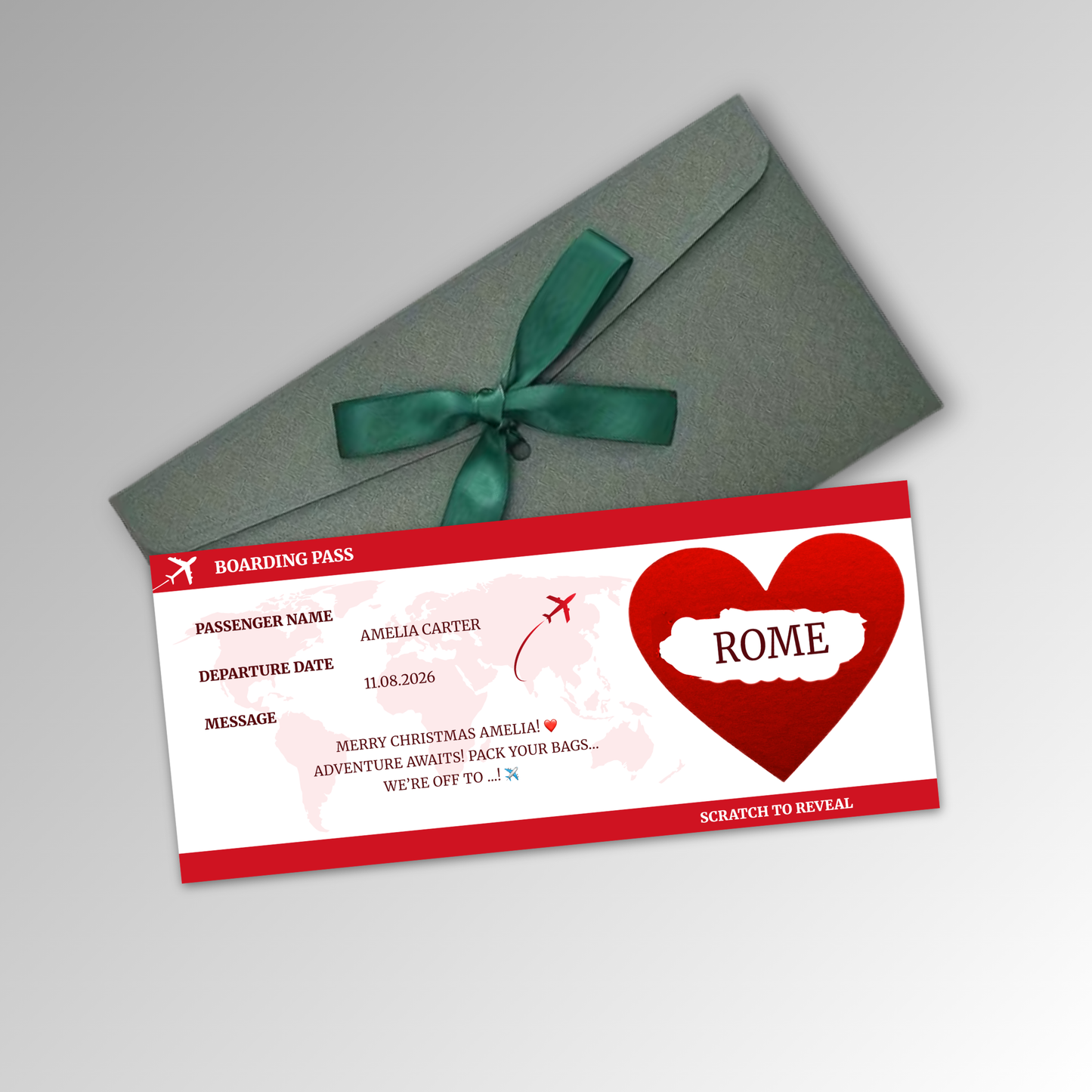 Personalised Boarding Pass Card
