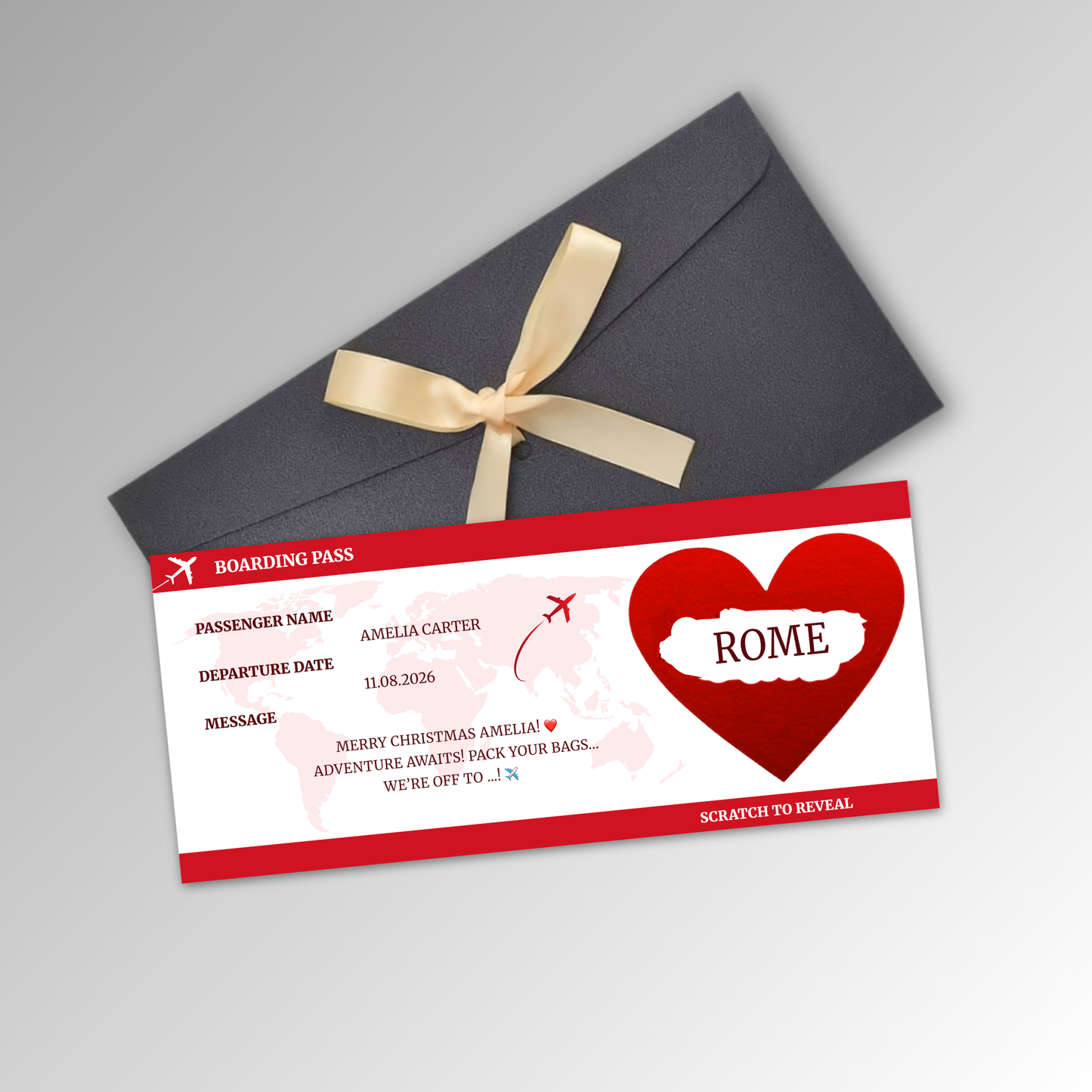 Personalised Boarding Pass Card
