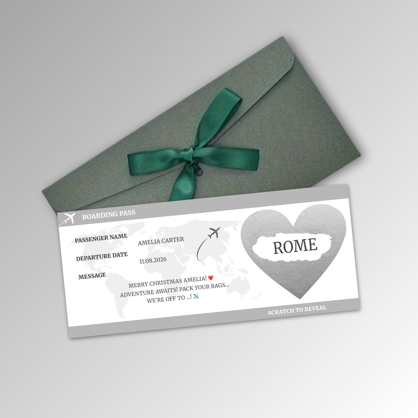 Personalised Boarding Pass Card