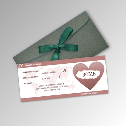 Personalised Boarding Pass Card