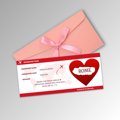 Personalised Boarding Pass Card