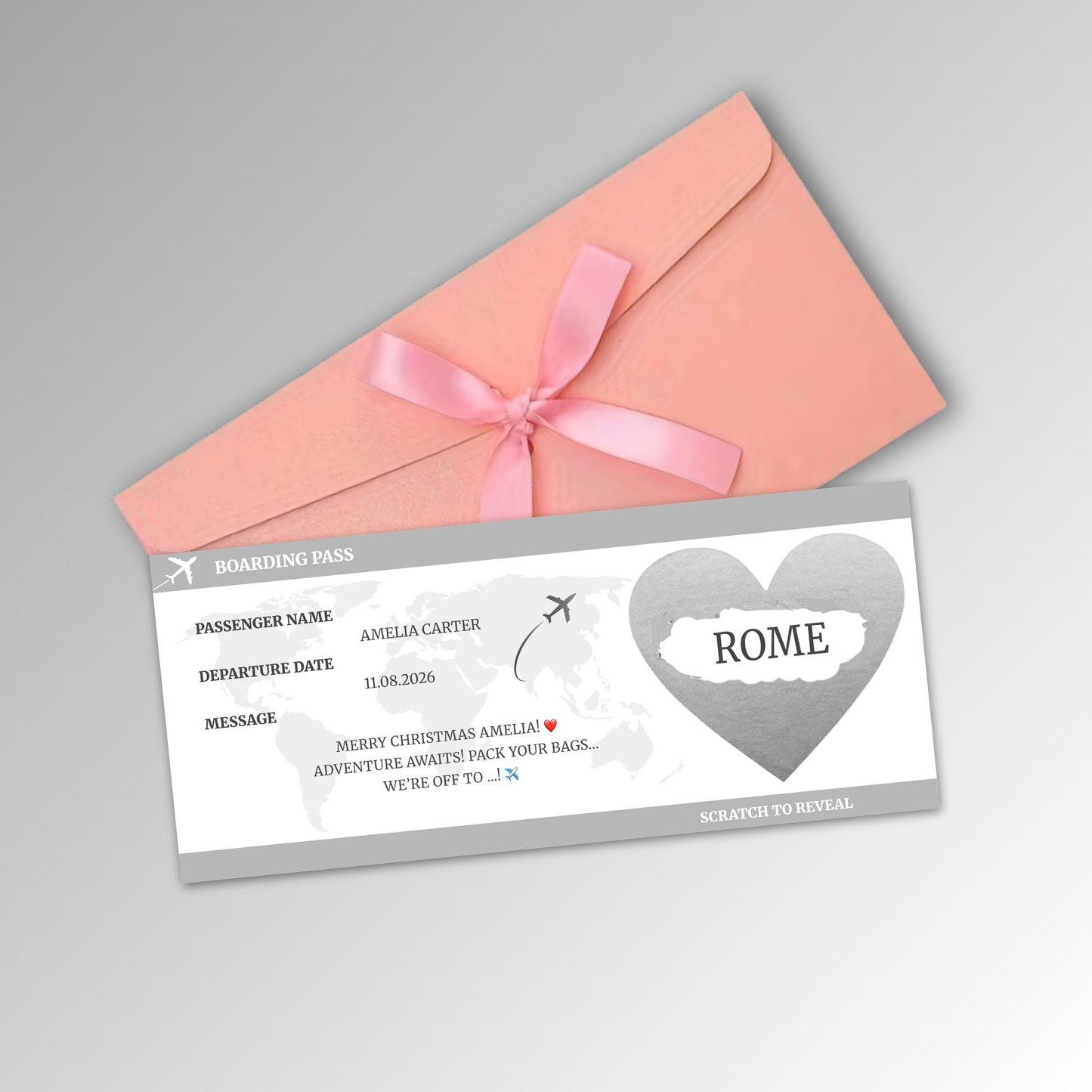 Personalised Boarding Pass Card