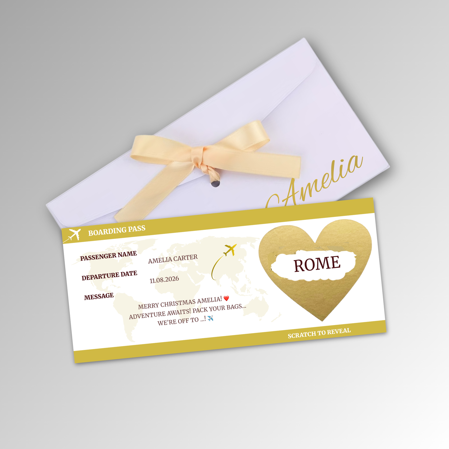 Personalised Boarding Pass Card