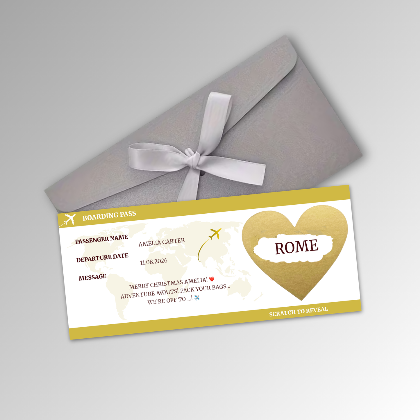 Personalised Boarding Pass Card