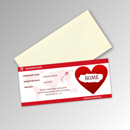 Personalised Boarding Pass Card