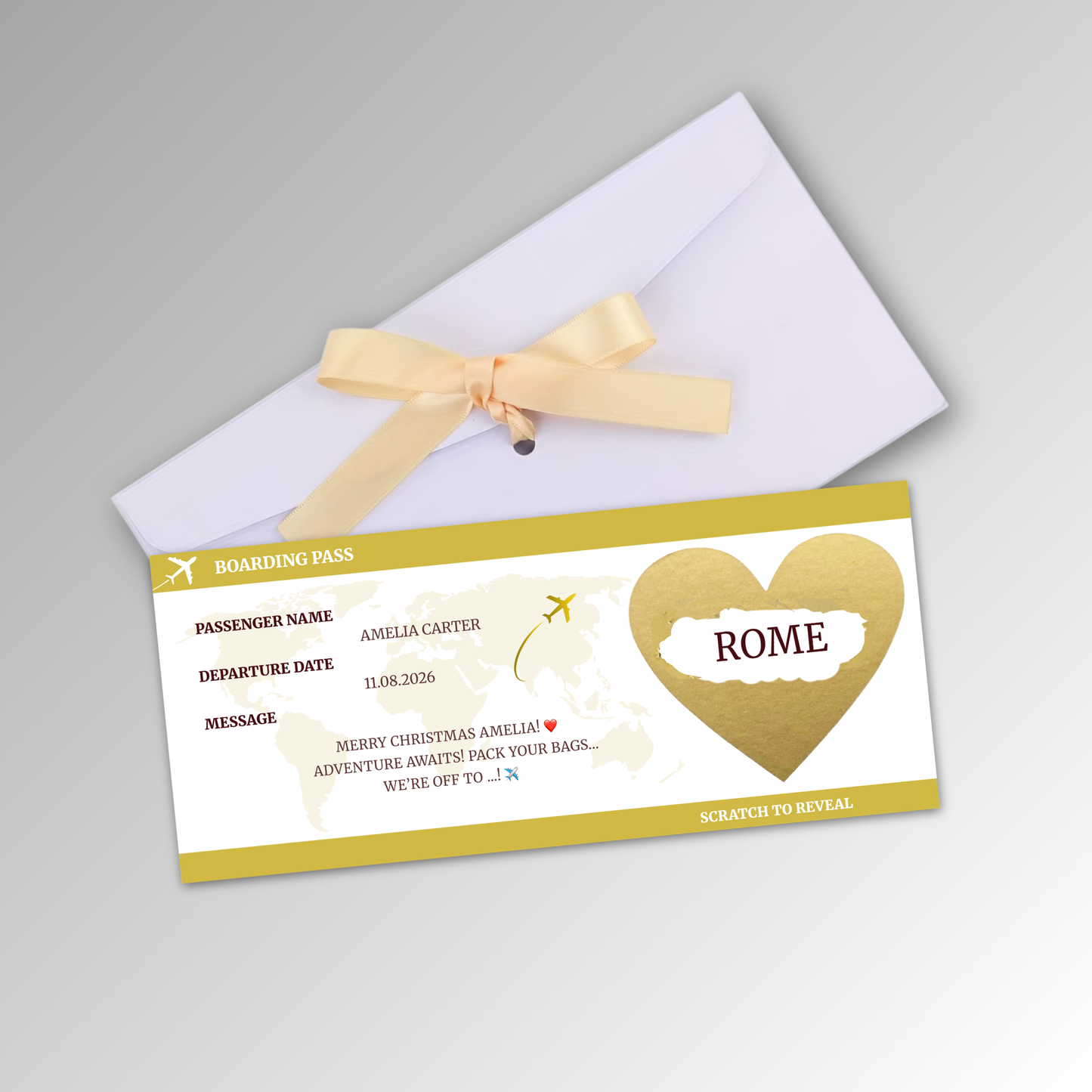 Personalised Boarding Pass Card