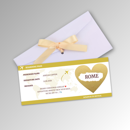 Personalised Boarding Pass Card