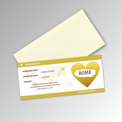 Personalised Boarding Pass Card