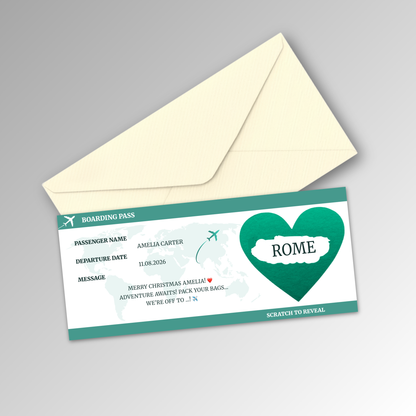 Personalised Boarding Pass Card