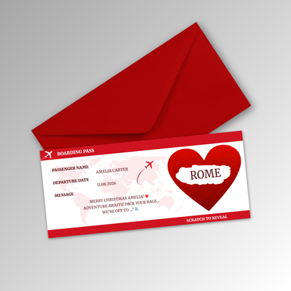 Personalised Boarding Pass Card