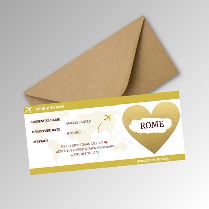 Personalised Boarding Pass Card