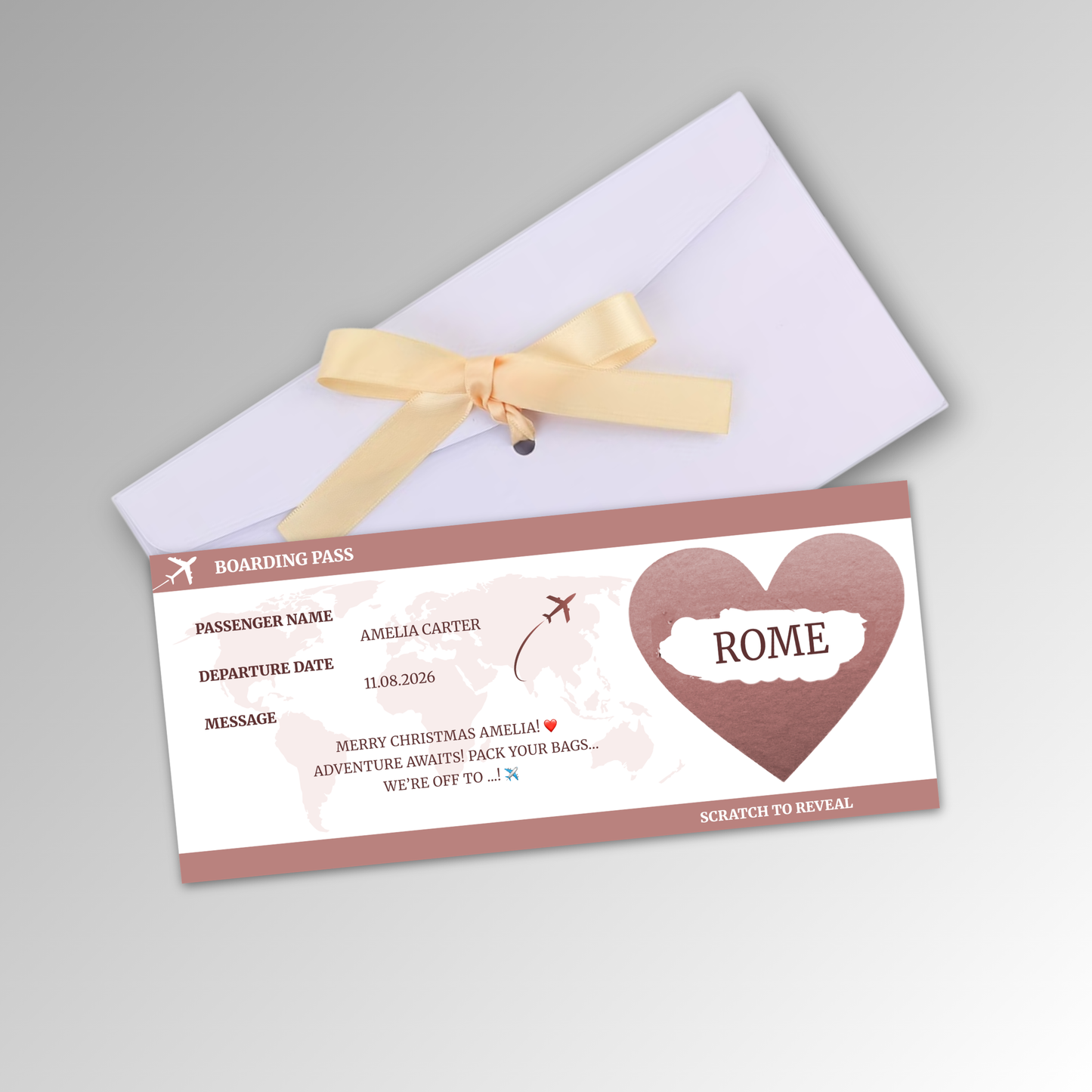 Personalised Boarding Pass Card