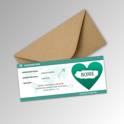 Personalised Boarding Pass Card