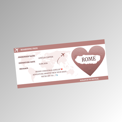 Personalised Boarding Pass Card