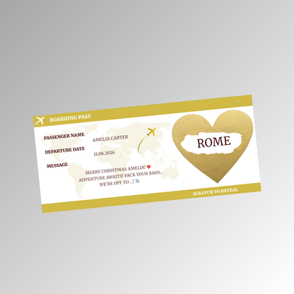 Personalised Boarding Pass Card