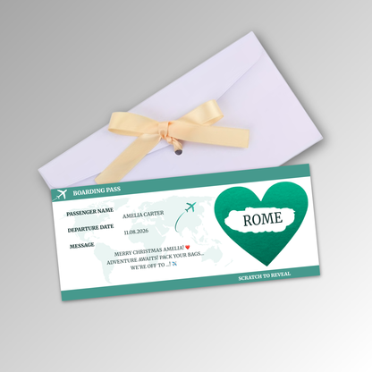 Personalised Boarding Pass Card