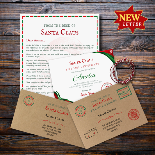 Personalised Santa Letter or Nice List Certificate