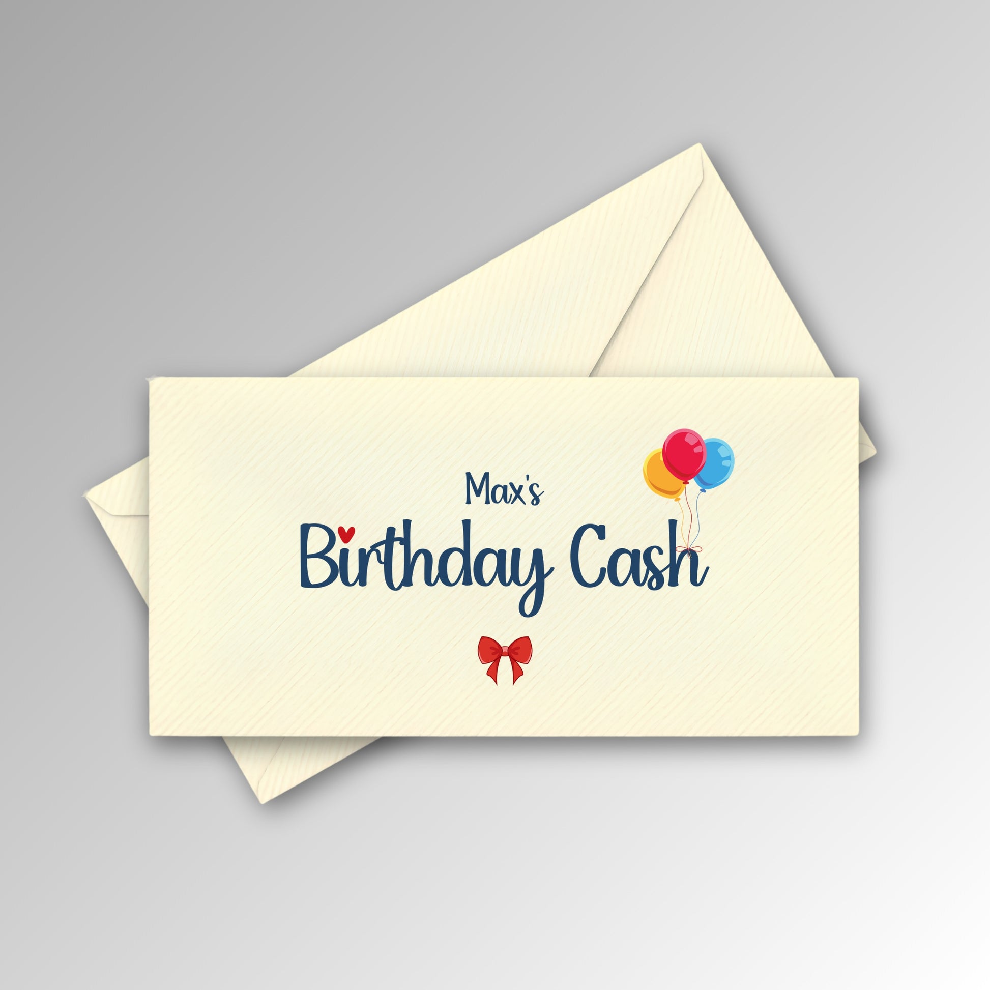 Personalised Birthday Cash Envelope - Navy