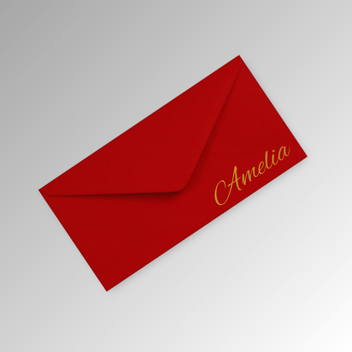 Personalised Money Envelope, Custom Name Cash Envelope, Wedding Cash Gift Envelope, Christmas Money Holder, Ribbon Envelope, Honeymoon Fund - Classic Red Envelope with Name